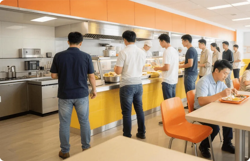 食堂档口取餐场景参考